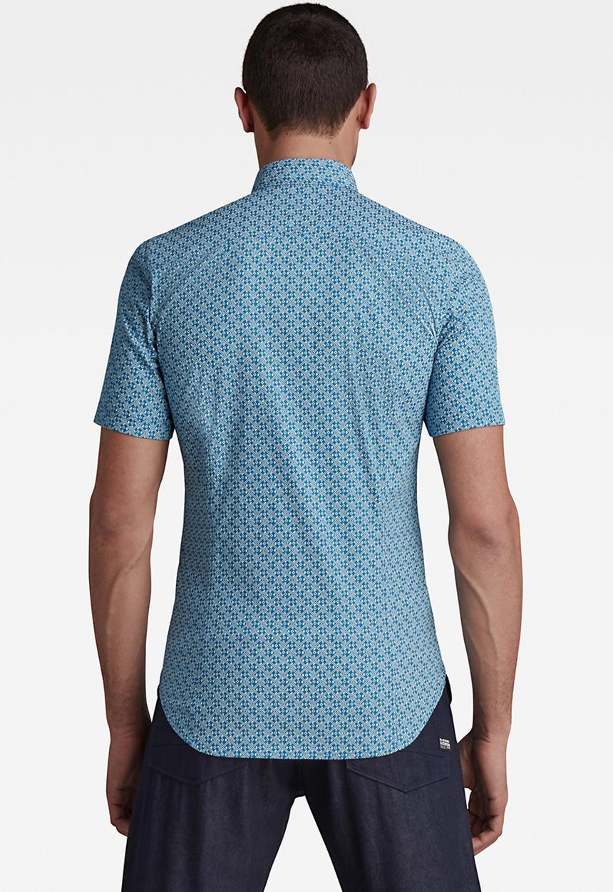 G-STAR - Dressed super slim shirt short sleeve - light royal blue 