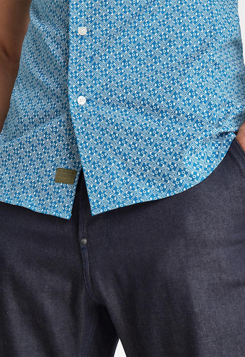 G-STAR - Dressed super slim shirt short sleeve - light royal blue 