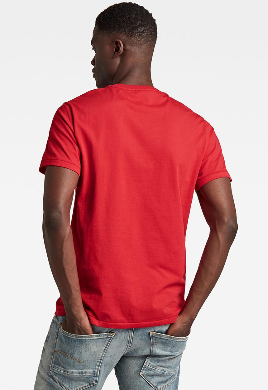 G-STAR - Flock hamburger logo r t - red