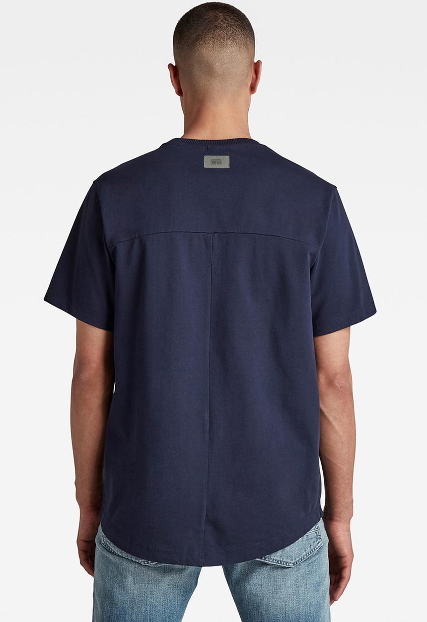 G-STAR - C&s back multi graphic loose t - navy 