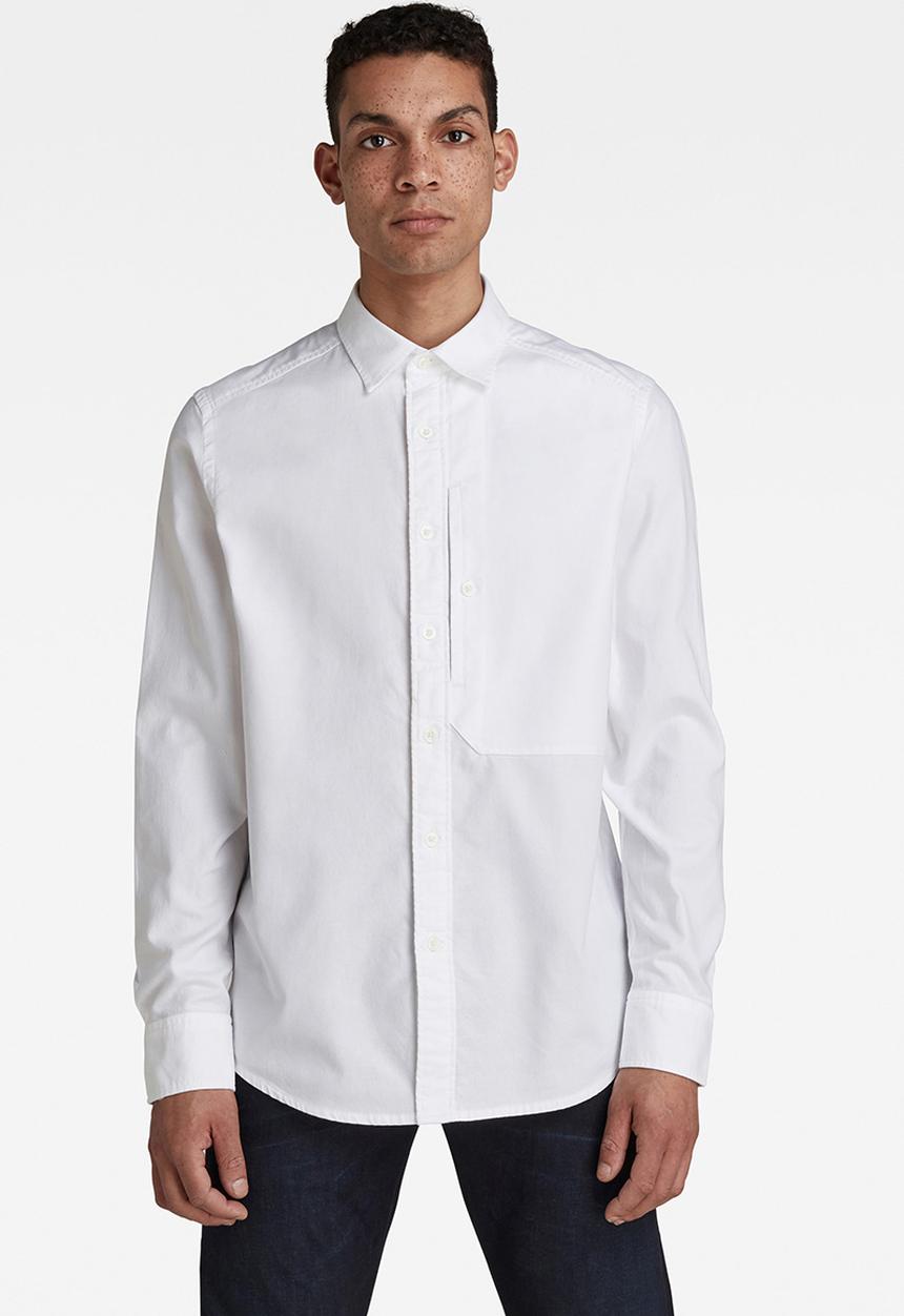 G-STAR - Oxford regular shirt  - white