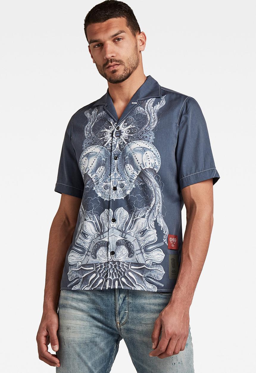 G-STAR - Hawaiian service regular shirt short sleeve - warm sartho