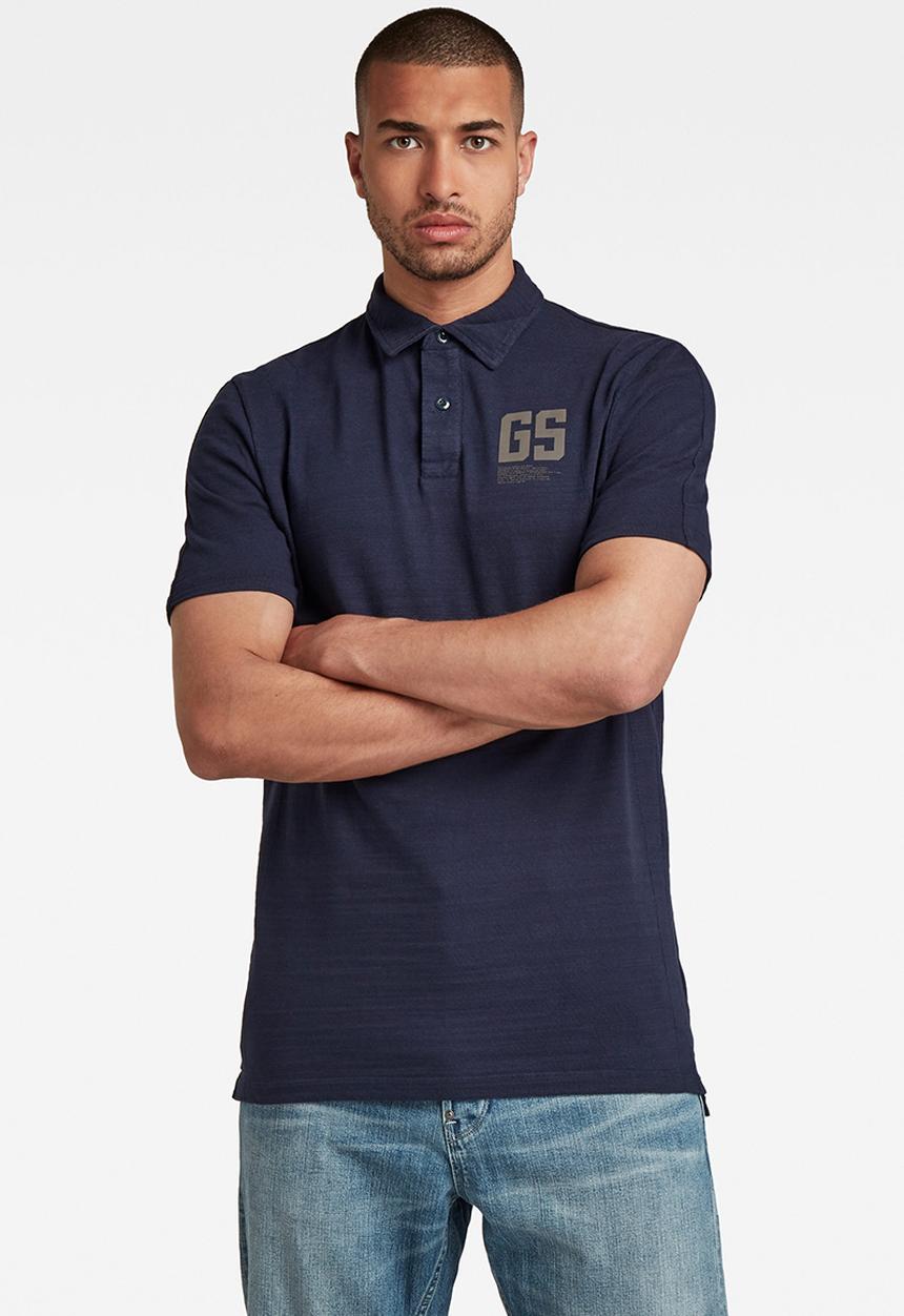 G-STAR - Stitch & graphic polo - warm sartho