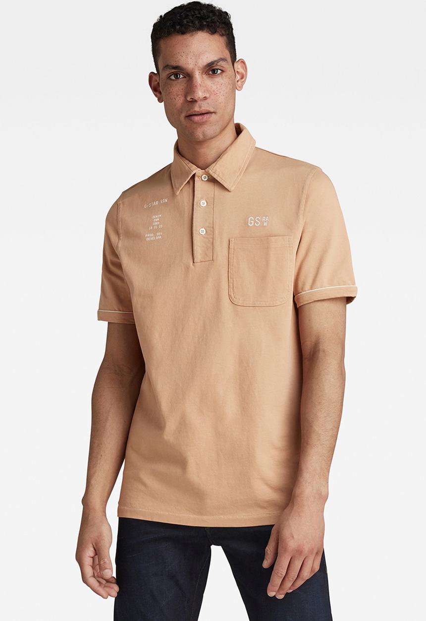G-STAR - Summer contrast polo t - pink