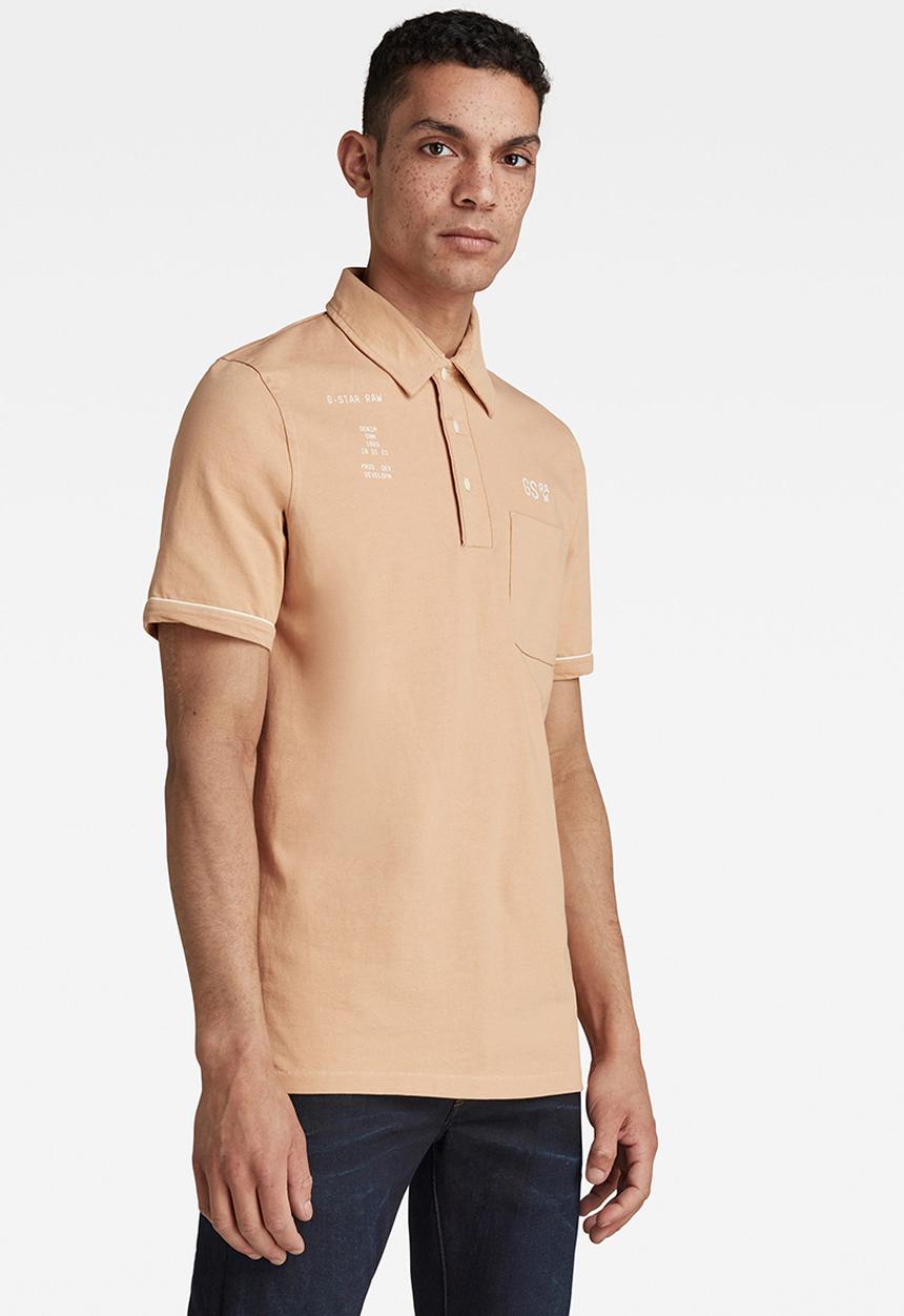 G-STAR - Summer contrast polo t - pink