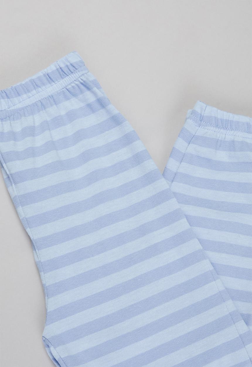 Pop Candy - Long sleeve tee & pants pj set -blue & white 