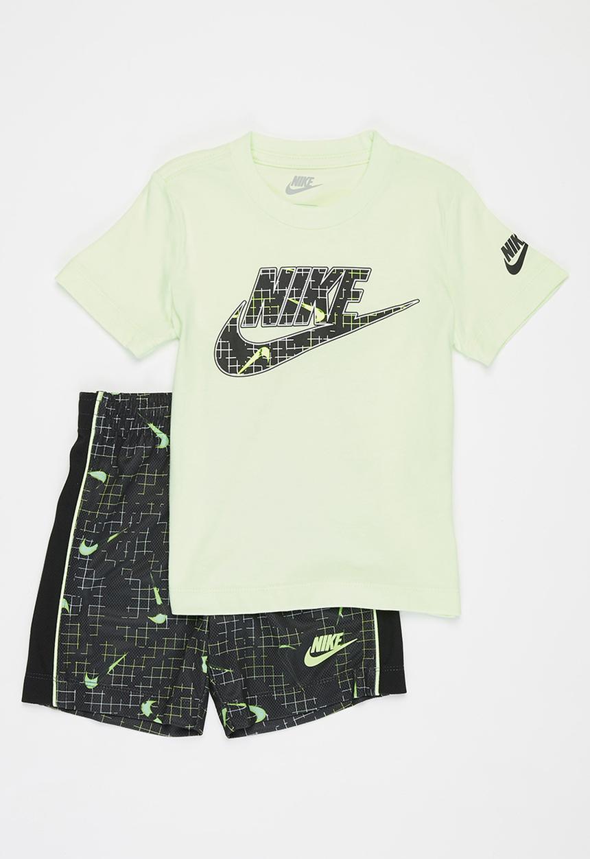 Nike - Nkb glow in the dark short set - green & black