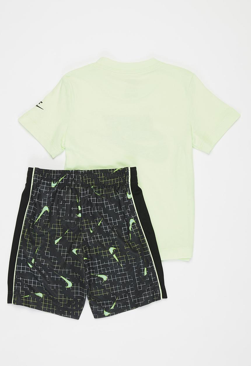 Nike - Nkb glow in the dark short set - green & black