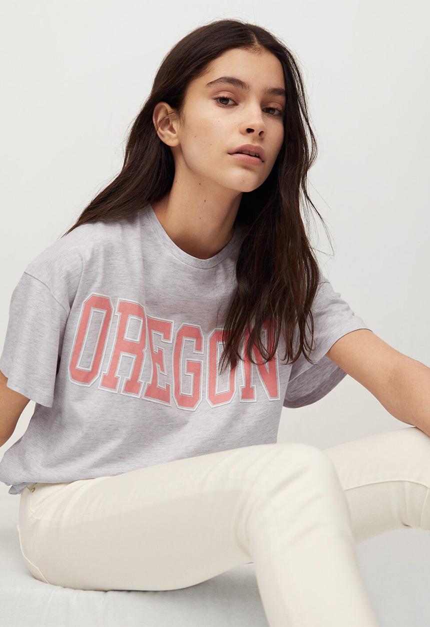 MANGO - Camiseta sorbete - grey