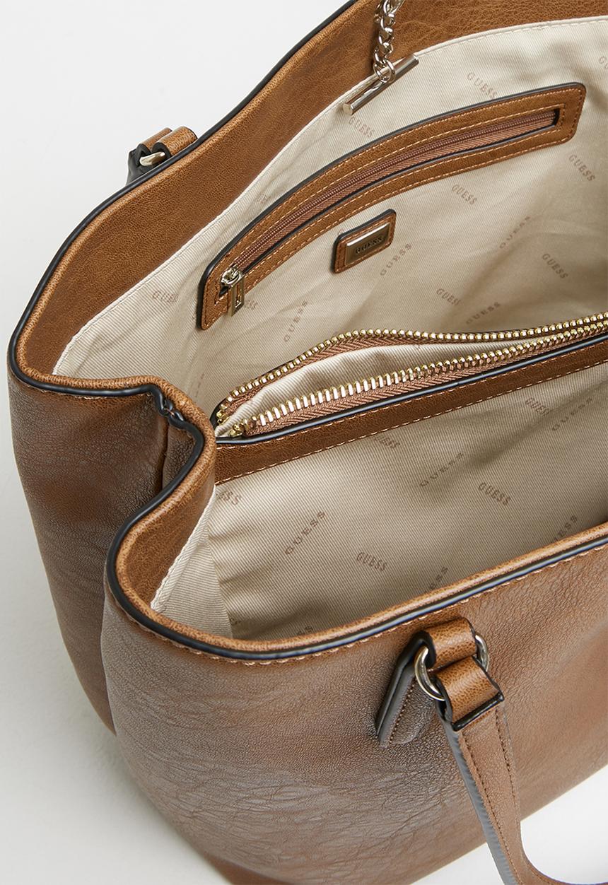 GUESS - Alby toggle tote - cognac