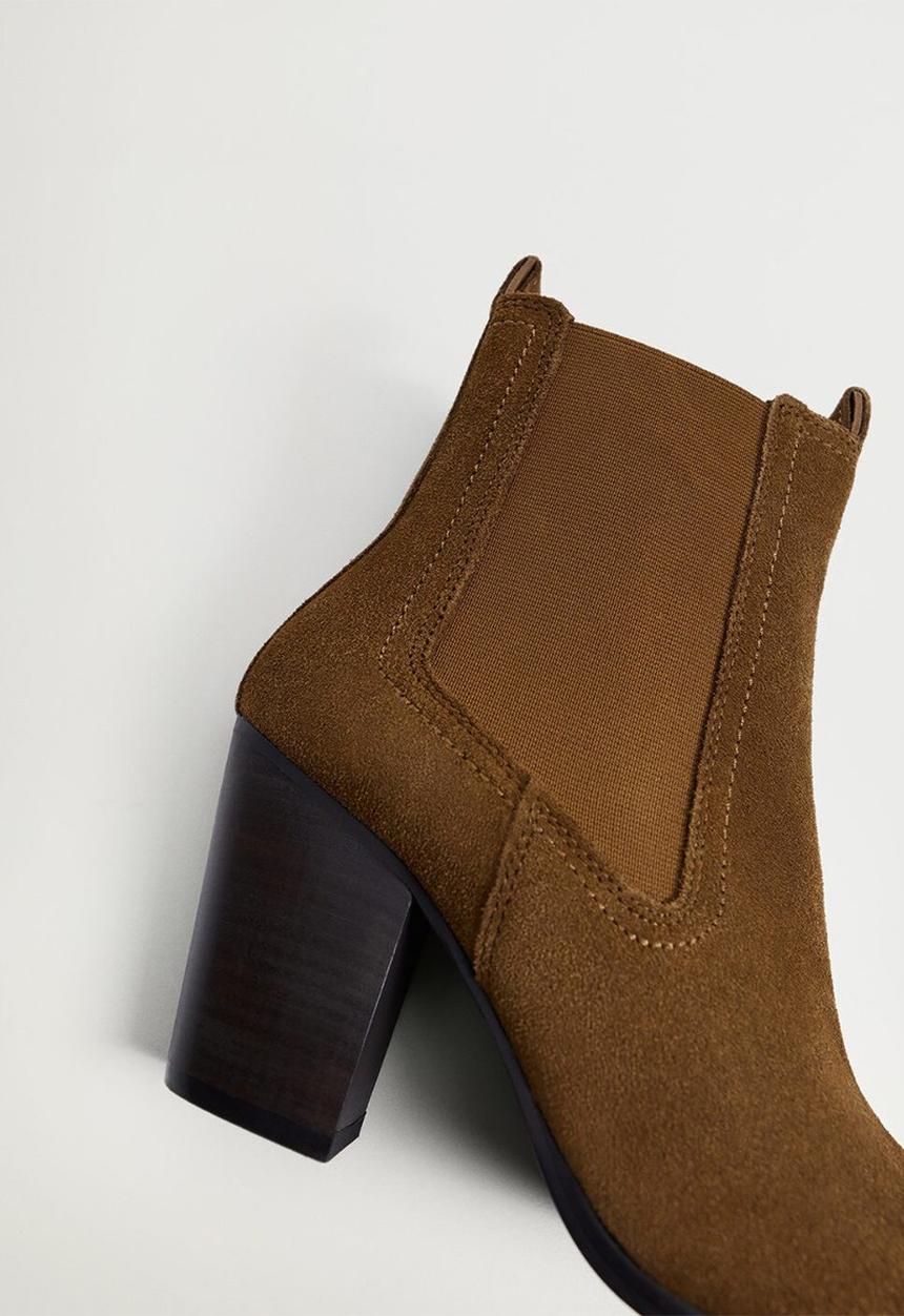MANGO - Lana leather ankle boot - medium brown
