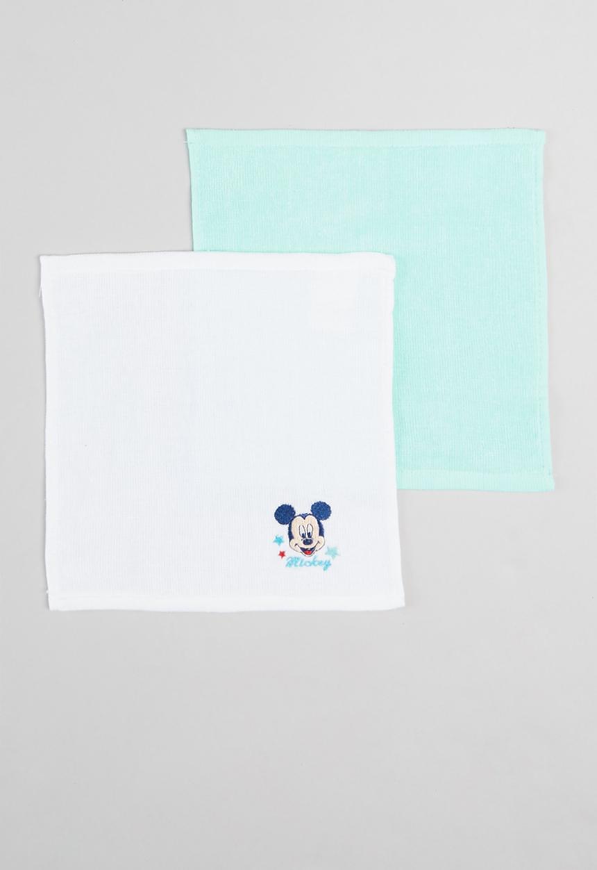 Character Group - 2-pack mickey face cloths - blue & white
