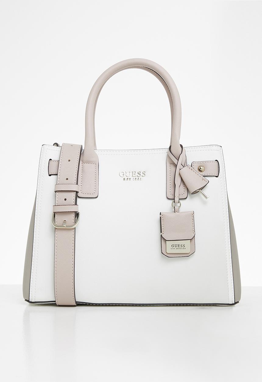 GUESS - Georgiana girlfriend satchel - white & pink