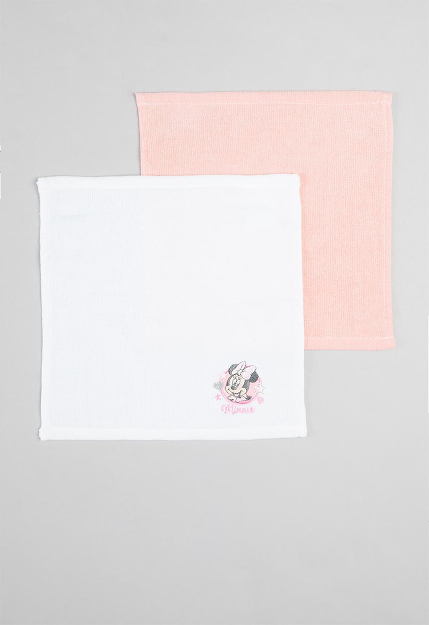 Character Group - 2-pack minnie face cloths - pink & white