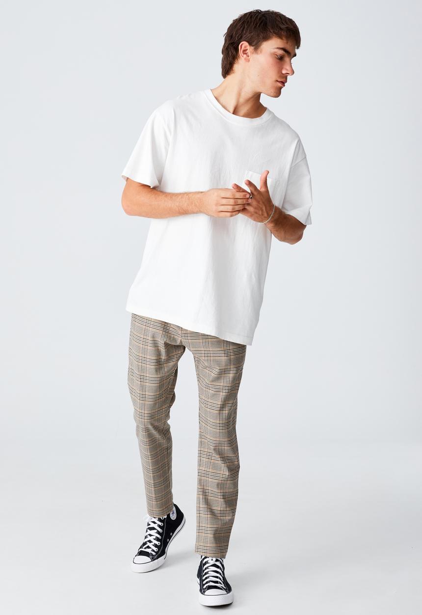 Cotton On - Oxford trouser - tan check