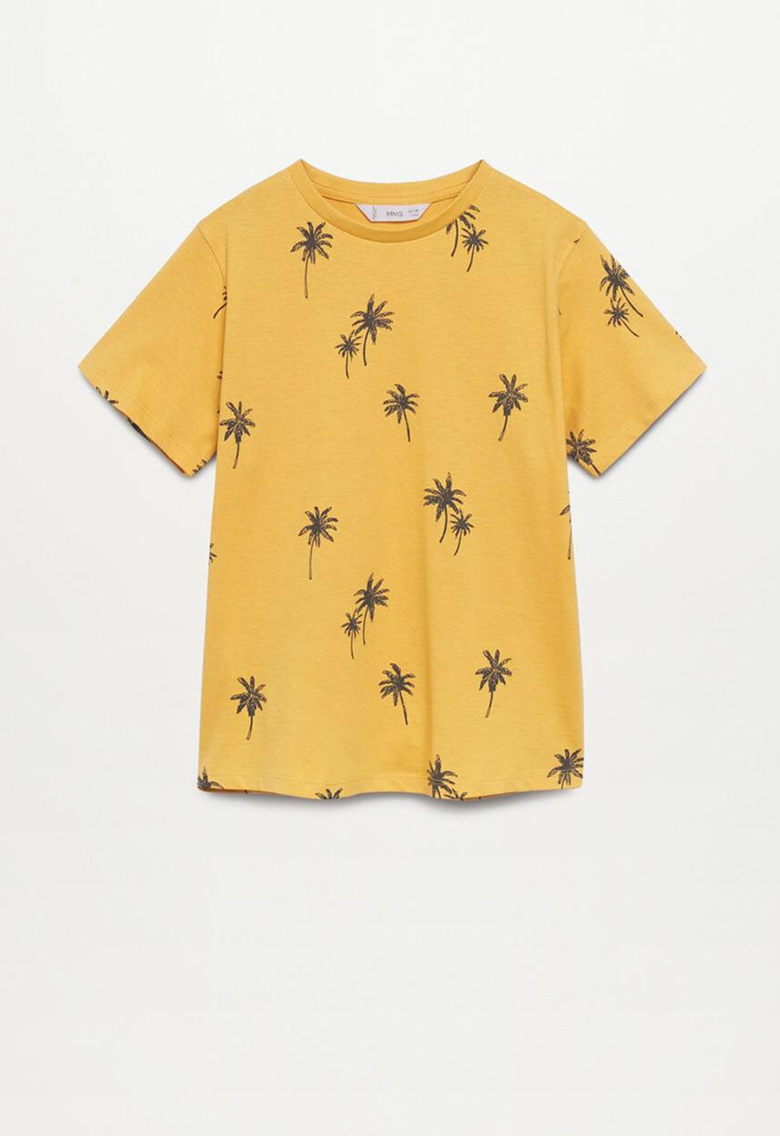 MANGO - T-shirt tropi - yellow