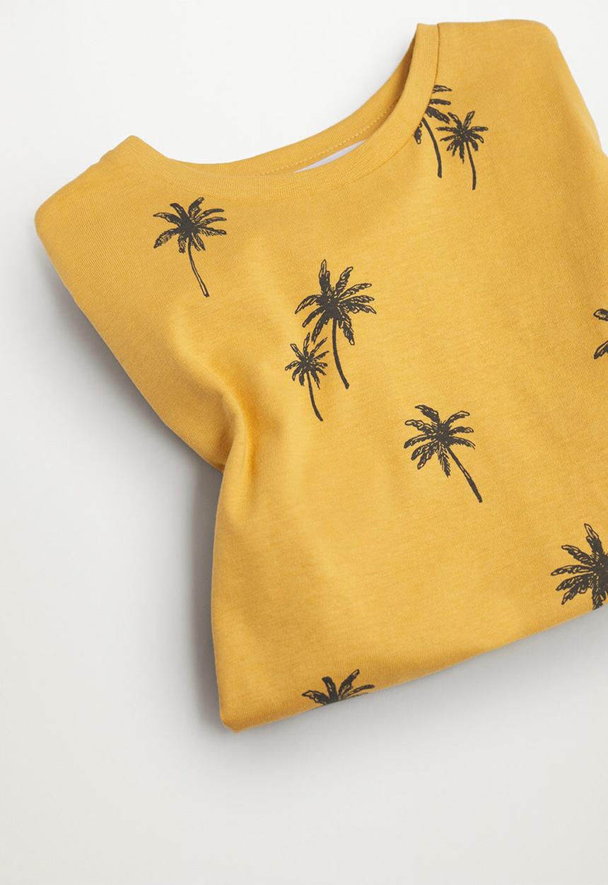 MANGO - T-shirt tropi - yellow