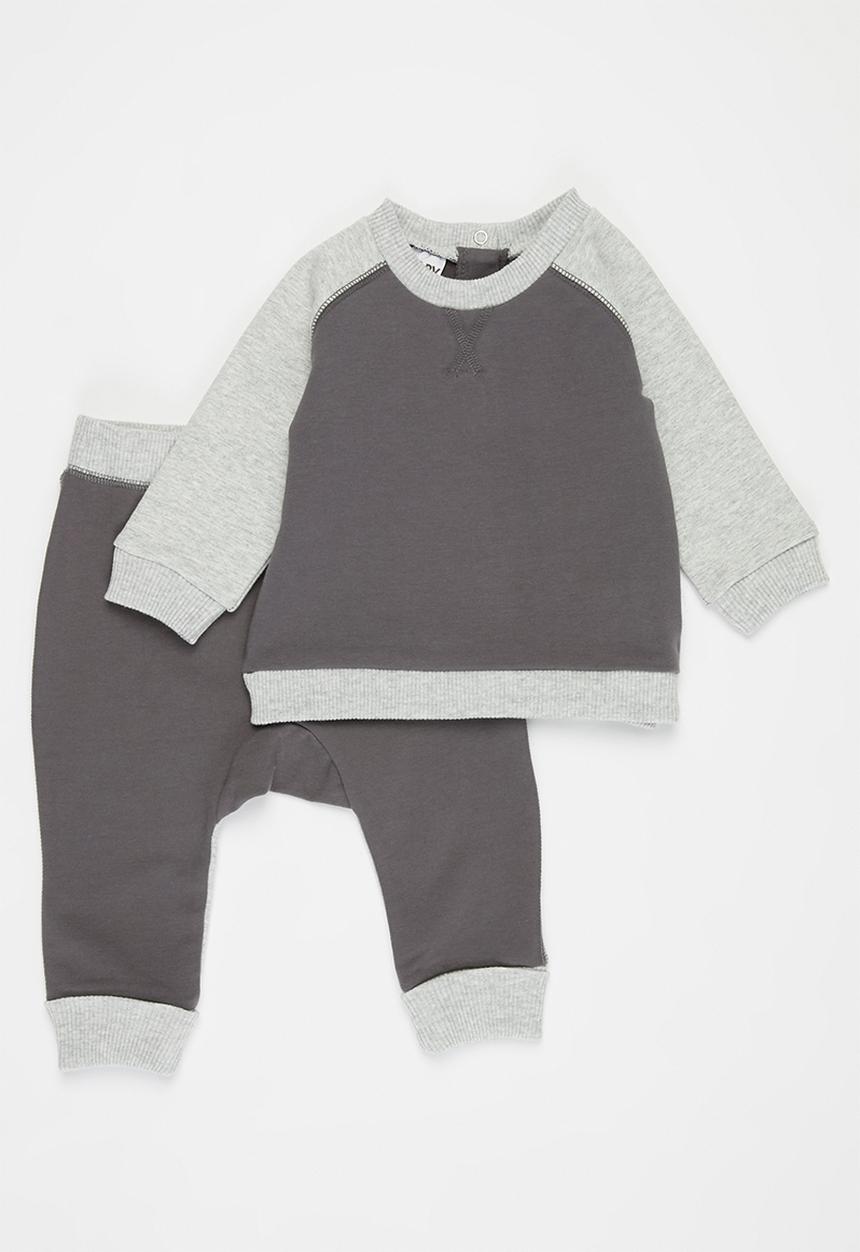 Cotton On - Tate & sully tracksuit - rabbit grey/cloud marle