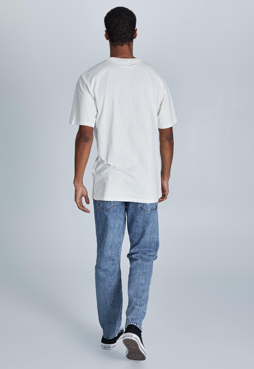 Cotton On - Beckley straight jean - mid blue patchwork