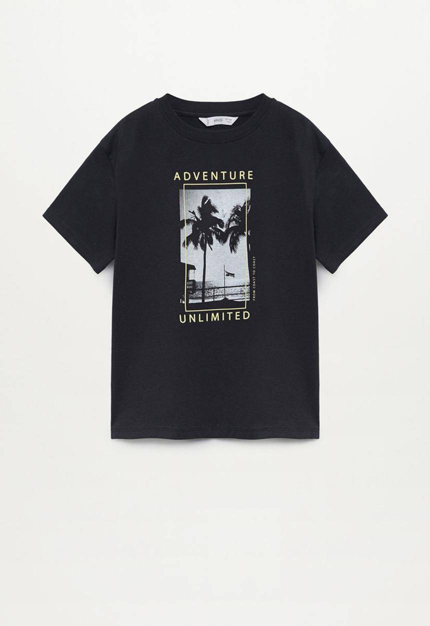 MANGO - T-shirt surf 2 - black