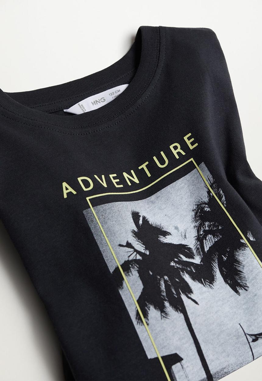 MANGO - T-shirt surf 2 - black