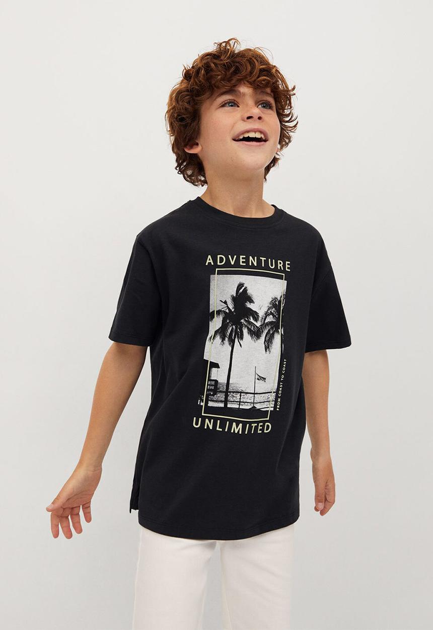 MANGO - T-shirt surf 2 - black