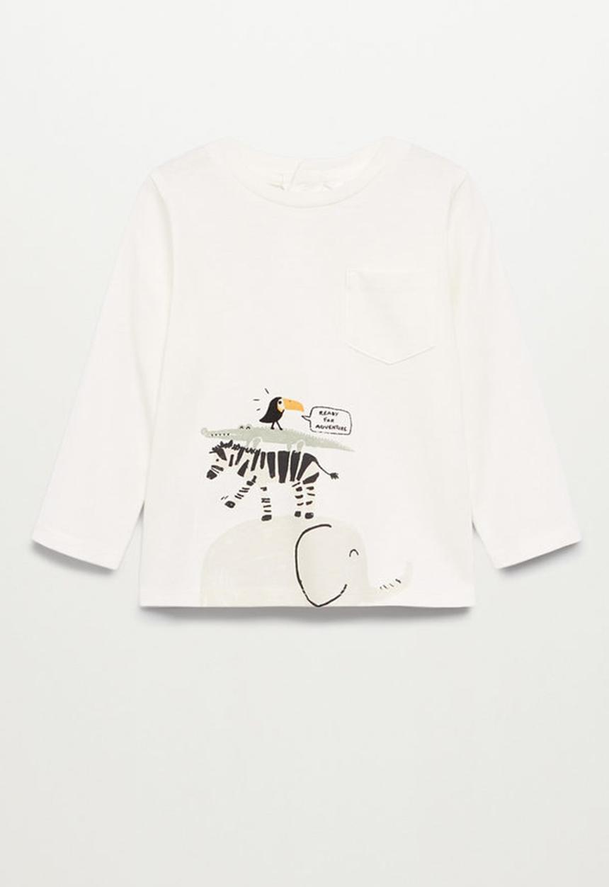 MANGO - Camiseta torre - white