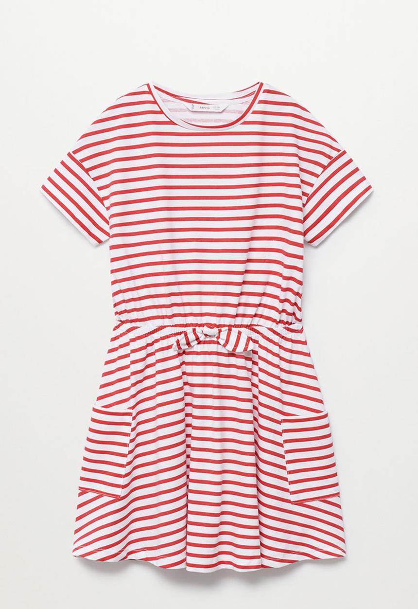 MANGO - Vestido vanesa - white & red