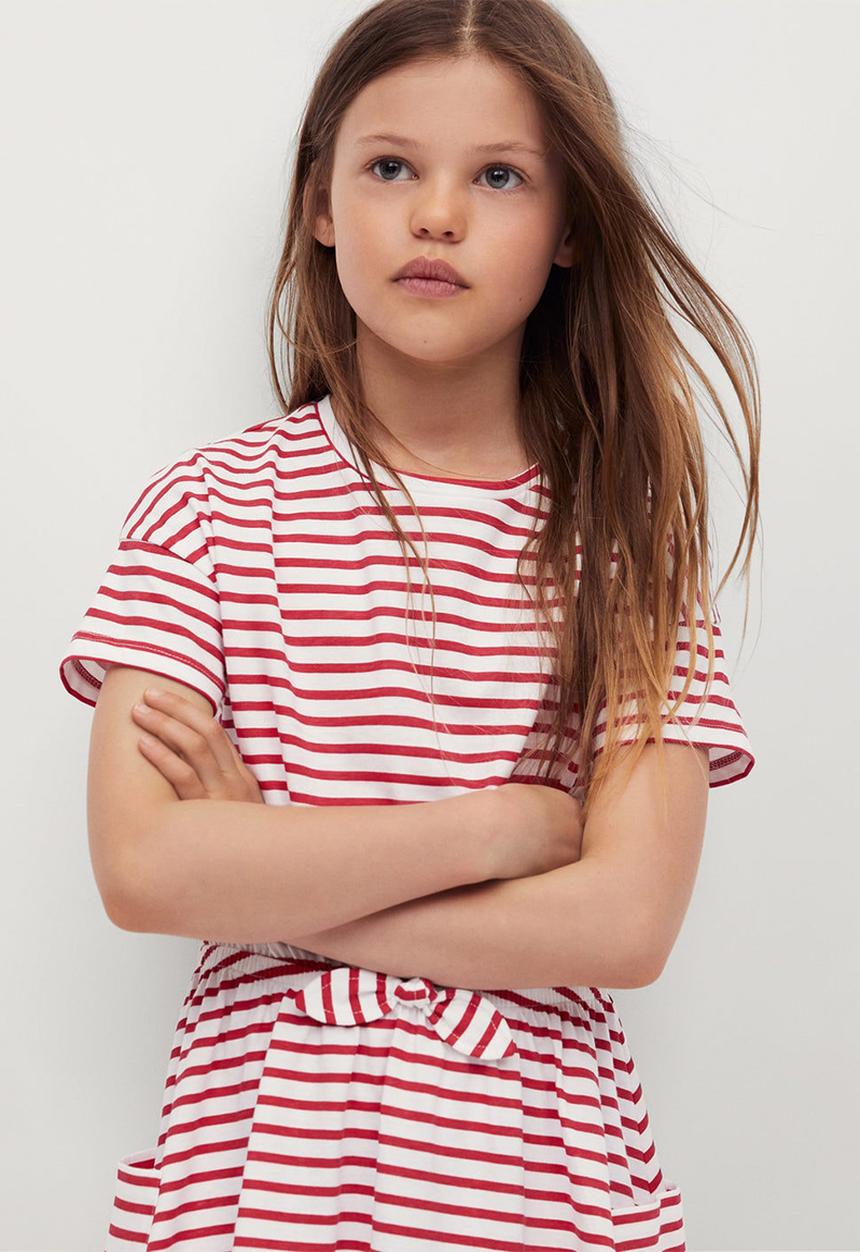 MANGO - Vestido vanesa - white & red
