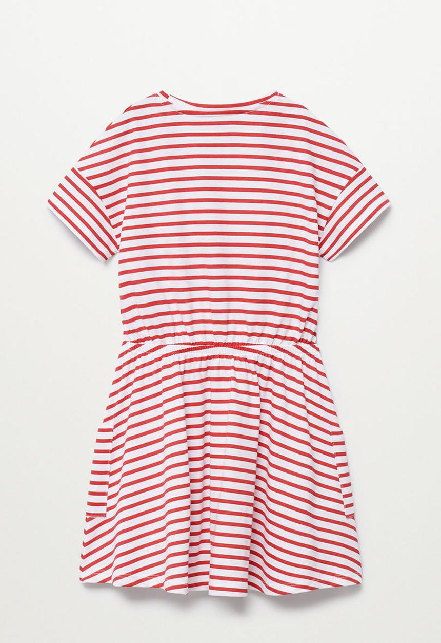 MANGO - Vestido vanesa - white & red
