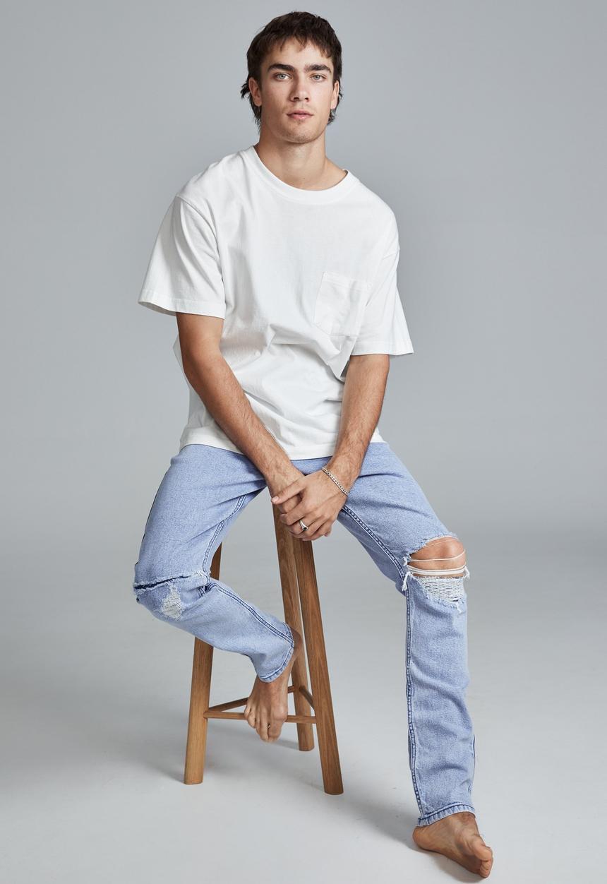 Cotton On - Super skinny jean - tour blue blowout repair