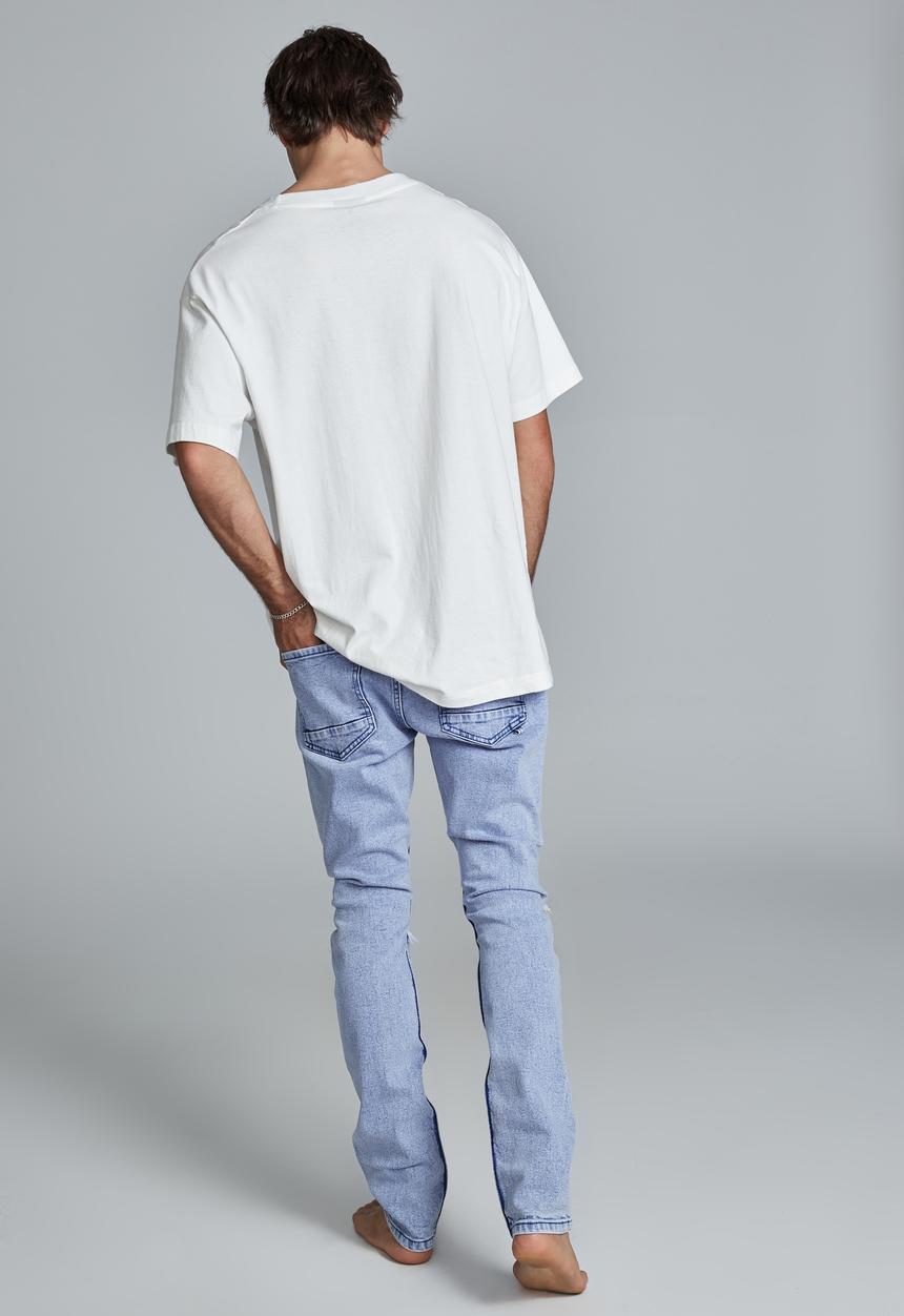 Cotton On - Super skinny jean - tour blue blowout repair