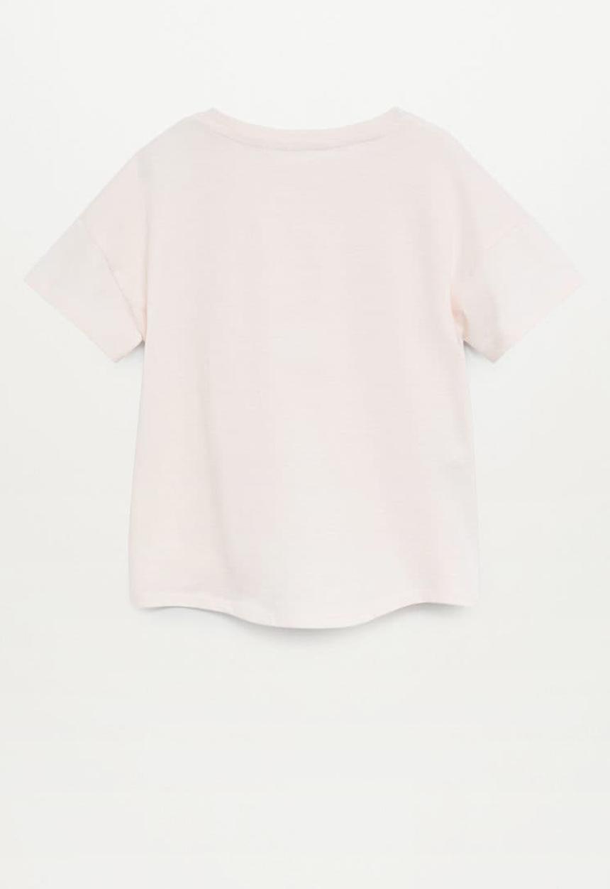 MANGO - Mlogo8 short sleeve tee - pink
