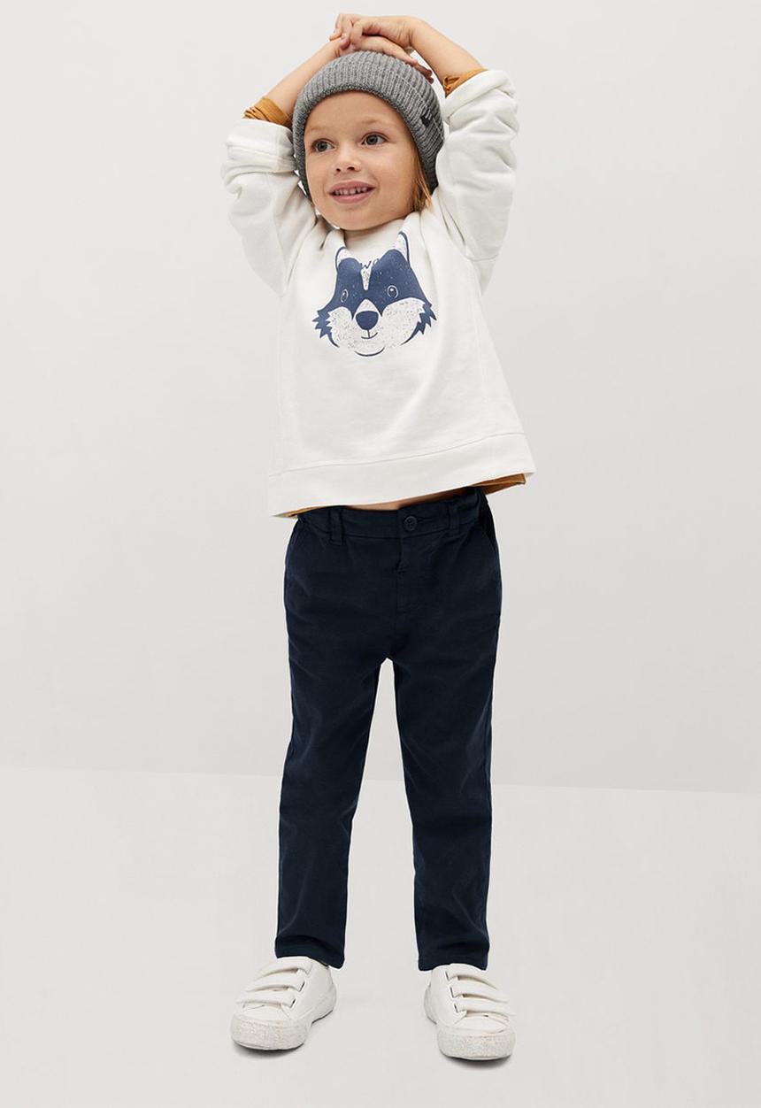 MANGO - Trousers chino8 - navy