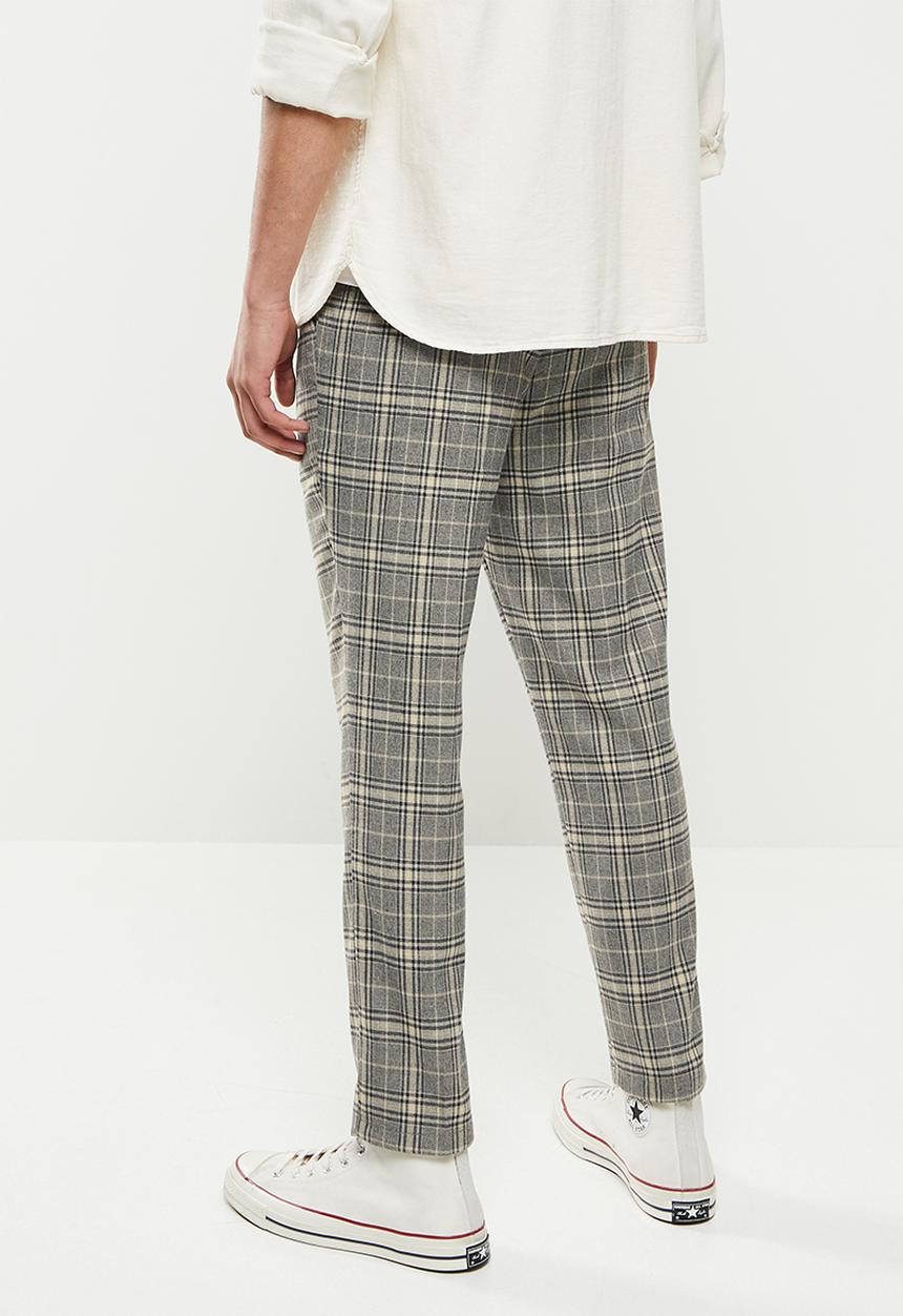 Jonathan D - Logan check trousers - wheat