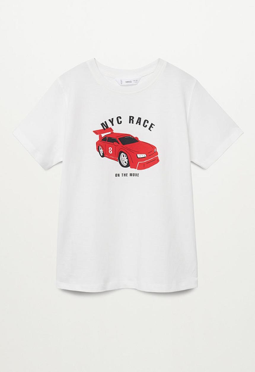 MANGO - T-shirt vehicle - white 