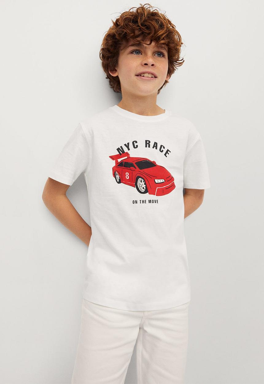 MANGO - T-shirt vehicle - white 