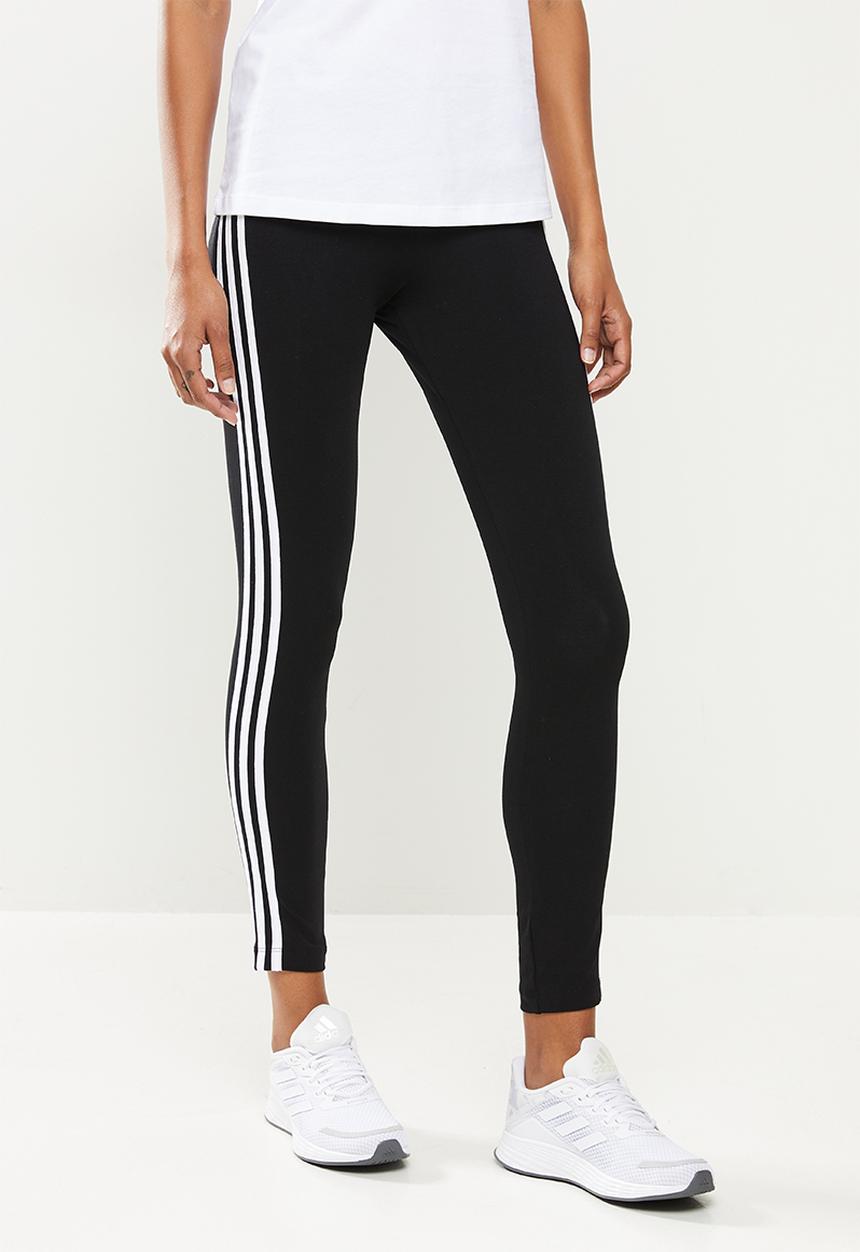 adidas Performance - Essential 3s full tights - black & white