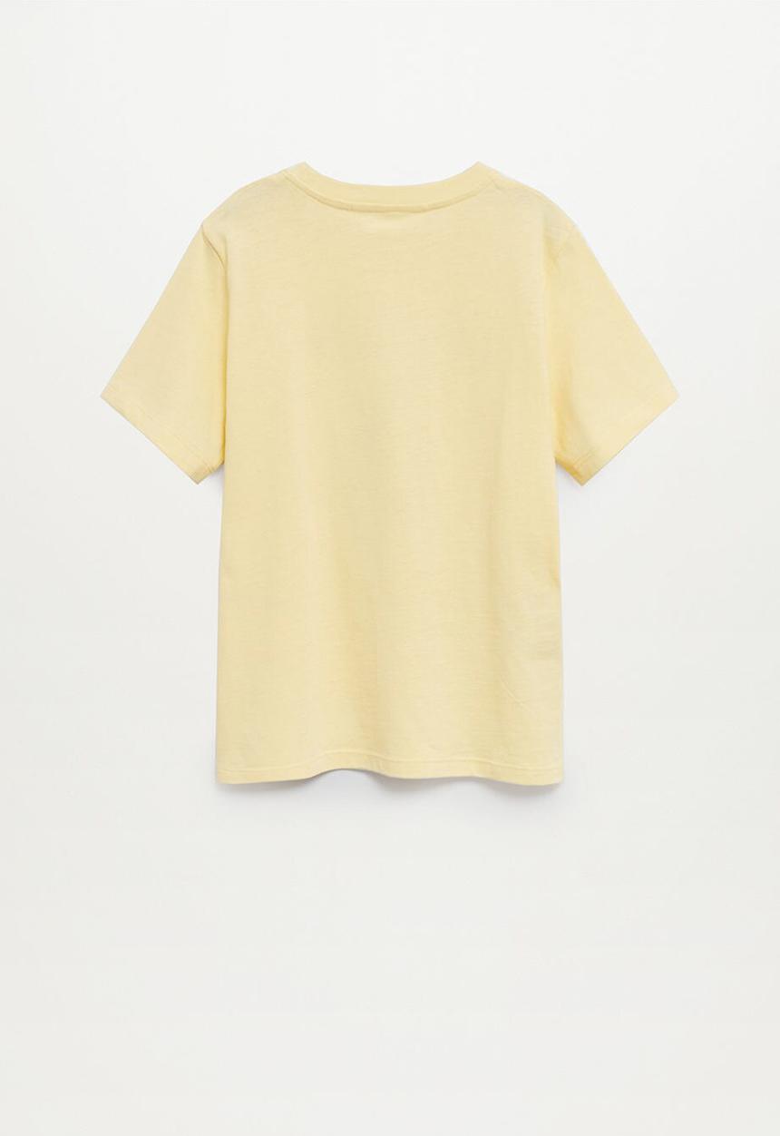 MANGO - T-shirt easy - light yellow