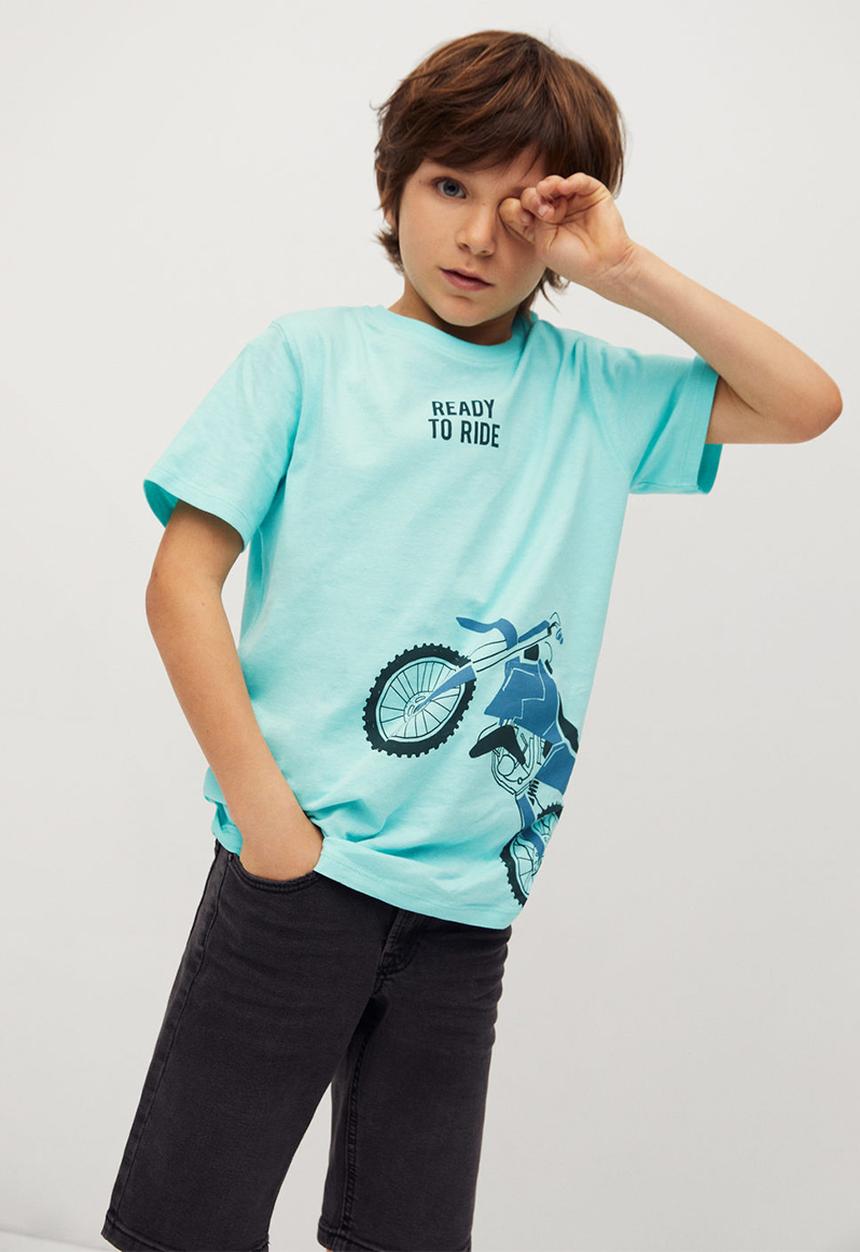 MANGO - T-shirt vehicle - blue