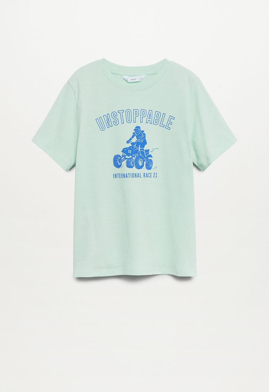 MANGO - T-shirt easy - light green