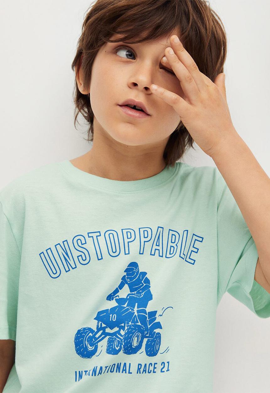 MANGO - T-shirt easy - light green