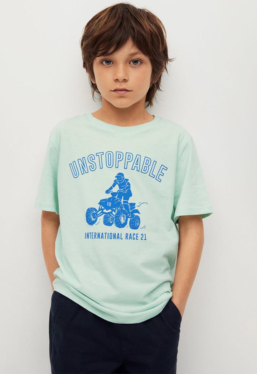 MANGO - T-shirt easy - light green
