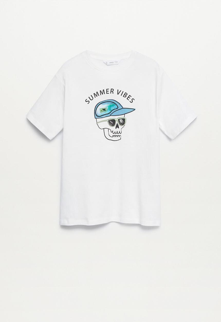 MANGO - T-shirt lenti - white