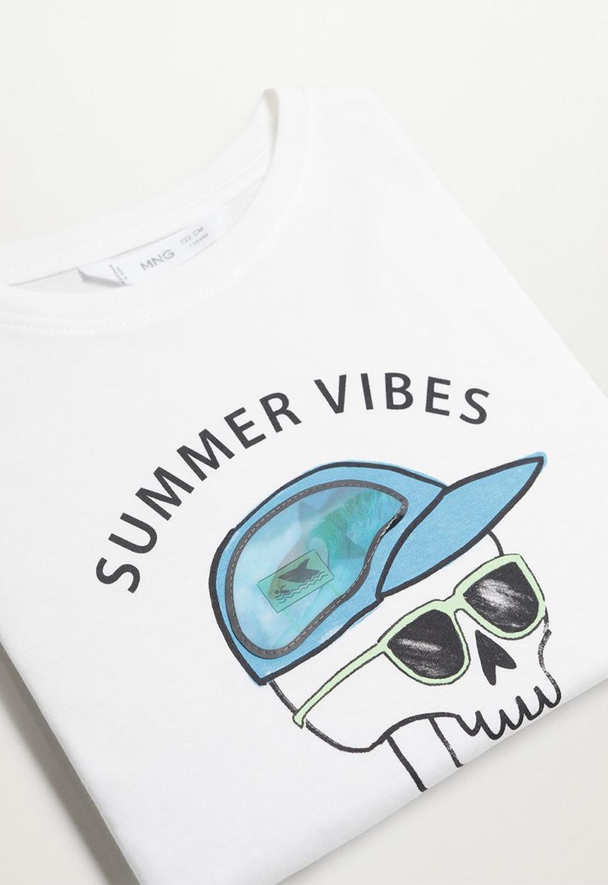 MANGO - T-shirt lenti - white