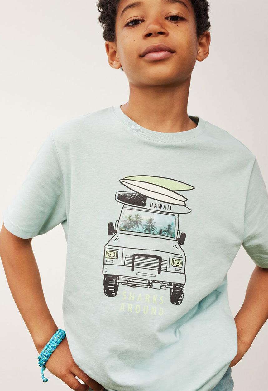 MANGO - T-shirt lenti - light green