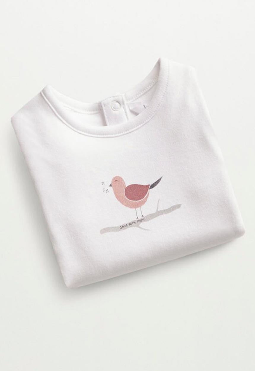 MANGO - Dance long sleeve tee - white