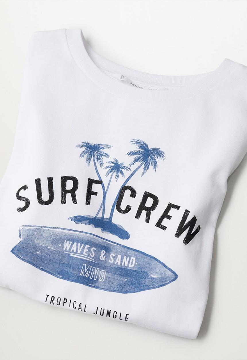 MANGO - T-shirt logo - white