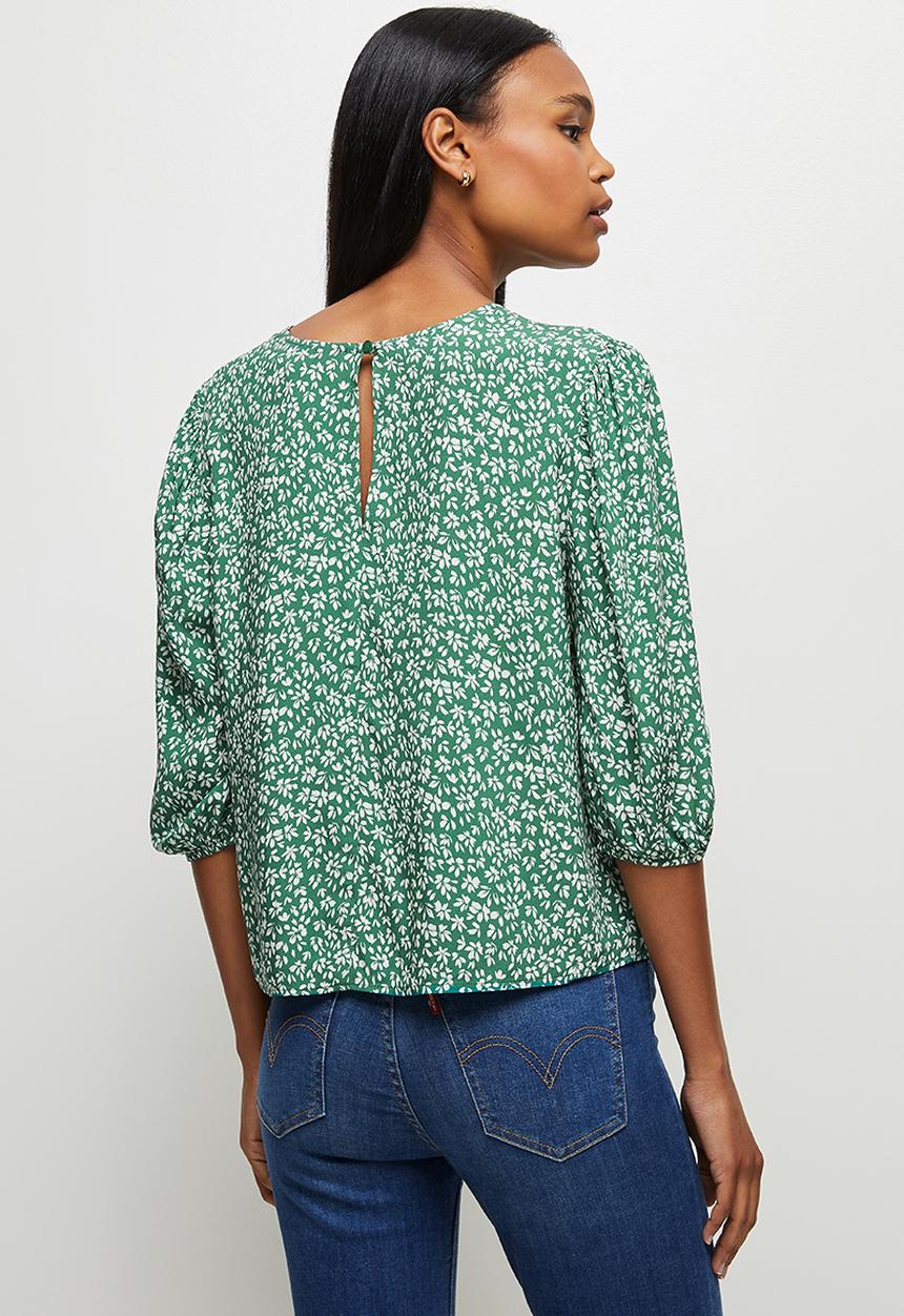 edit - Mutton sleeve shell - green 