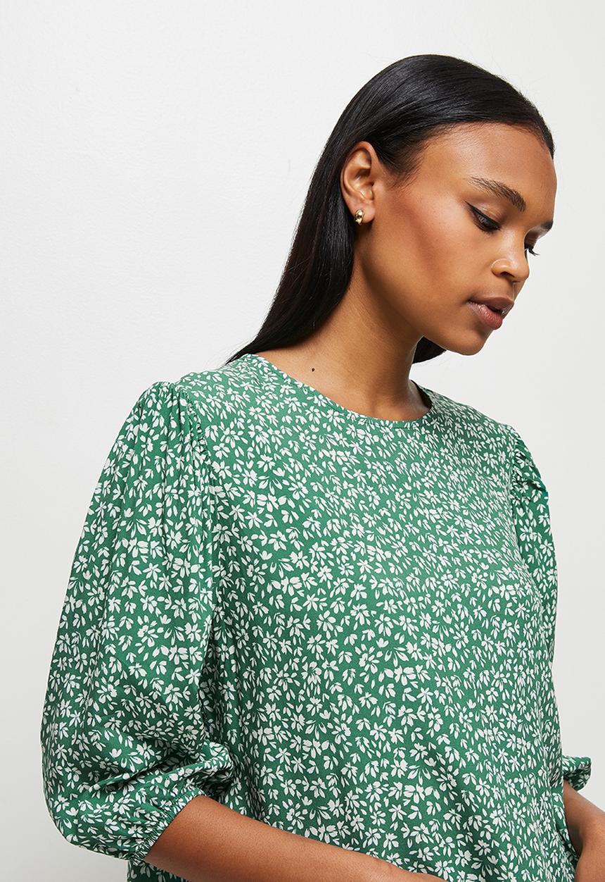 edit - Mutton sleeve shell - green 